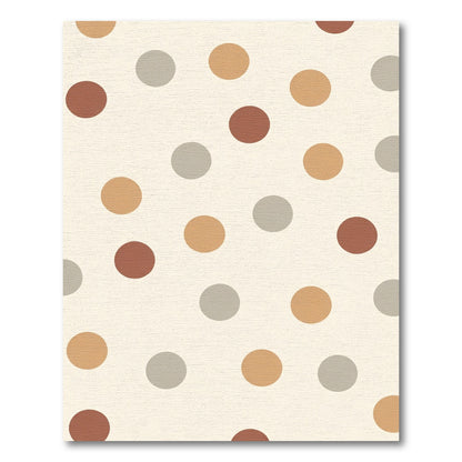 Earthy Tone Polka Dot Circles Rug