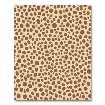 Brown Spotted Tan Organic Composition Rug