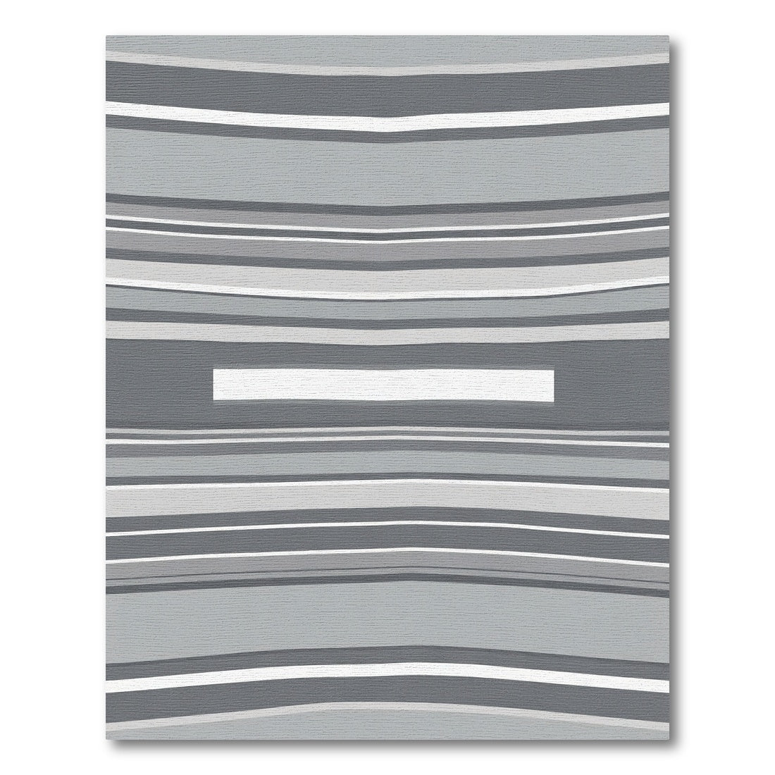 Modern Gray And White Stripe Rug