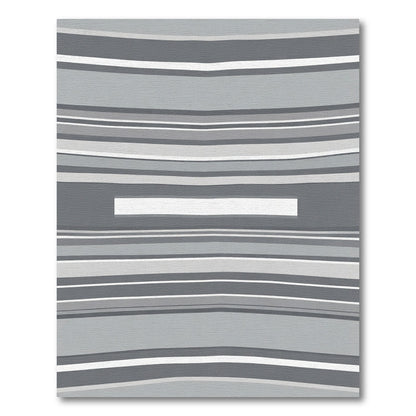 Modern Gray And White Stripe Rug