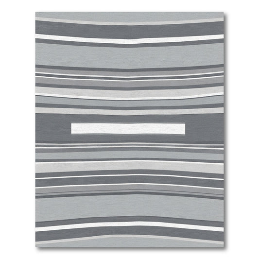 Modern Gray And White Stripe Rug