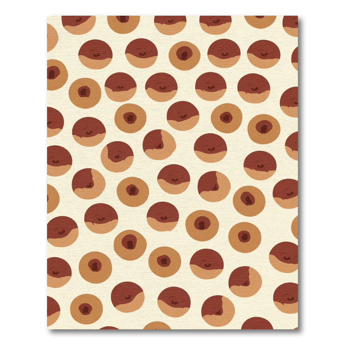 Brown Circles Abstract Repeating Pattern Rug