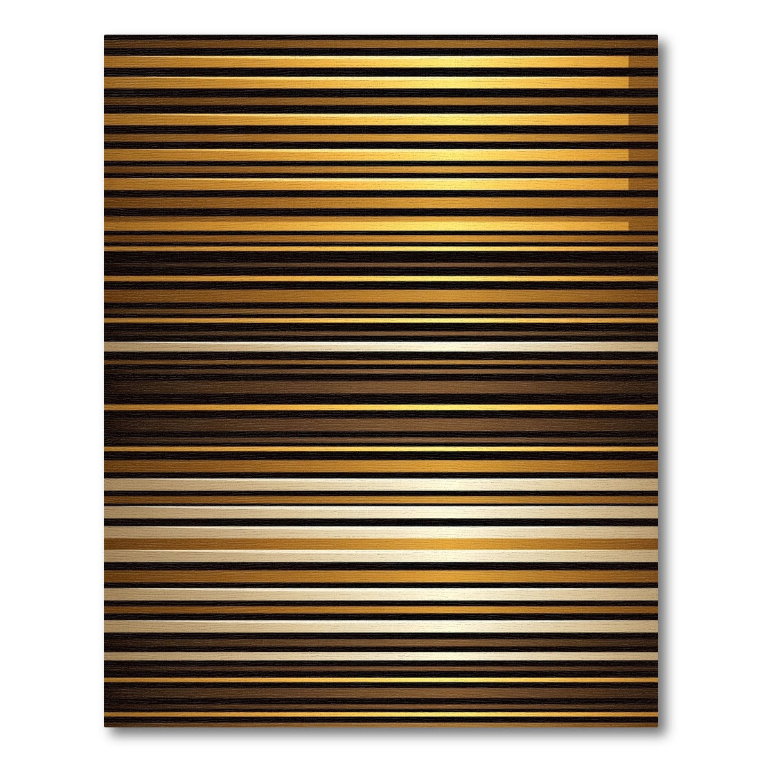 Rich Gold Black Horizontal Stripe Rug