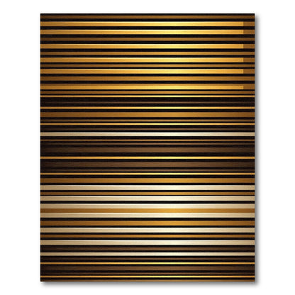 Rich Gold Black Horizontal Stripe Rug