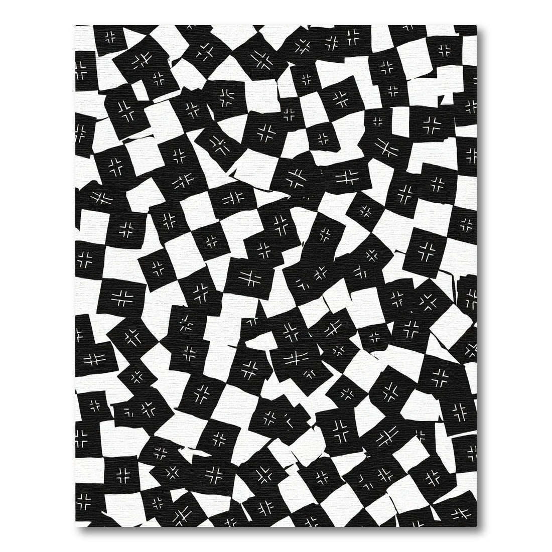 Monochromatic Cross Checkerboard Chaos Rug