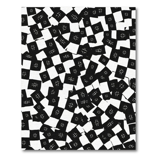 Monochromatic Cross Checkerboard Chaos Rug