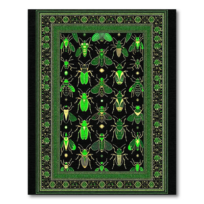 Emerald Green Bug Collection Rug