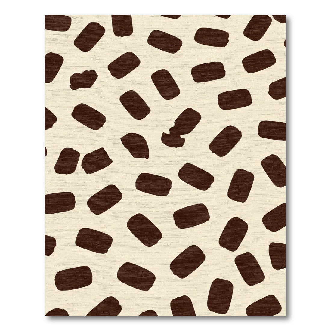 Creamy Brown Rounded Marks Rug