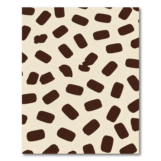 Creamy Brown Rounded Marks Rug