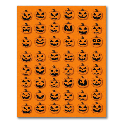 Orange Halloween Pumpkin Kids Cartoon Area Rug
