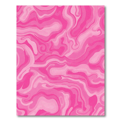 Fluid Pink Swirl Marble Rug