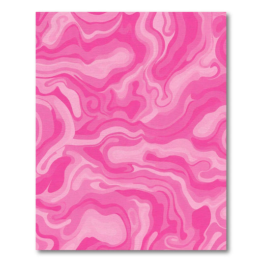 Fluid Pink Swirl Marble Rug