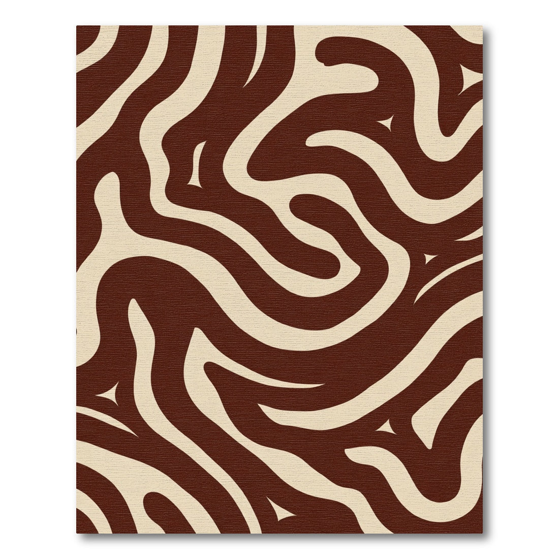 Brown Beige Swirl Abstract Rug