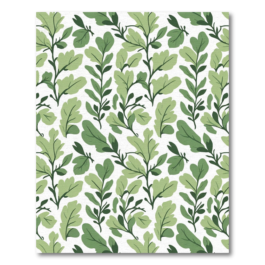 Forest Green Leafy Branches Rug