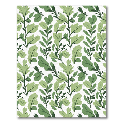 Forest Green Leafy Branches Rug