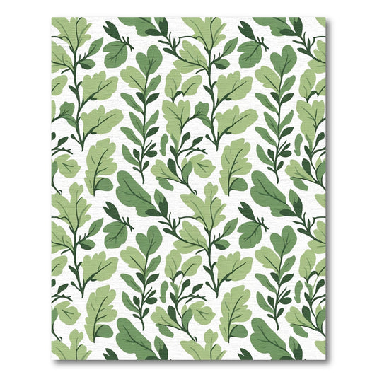 Forest Green Leafy Branches Rug