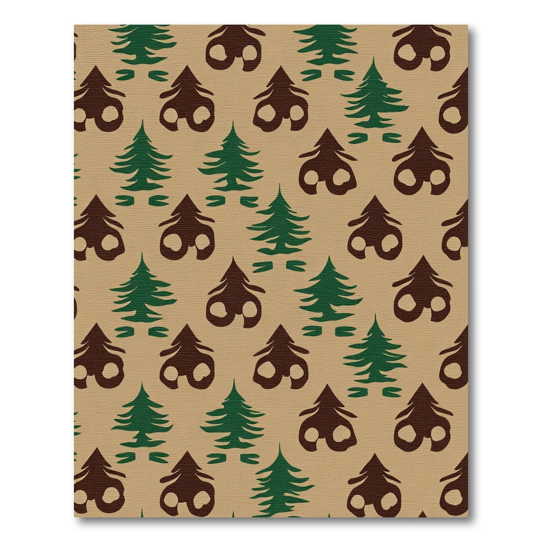 Retro Pine Tree Forest Duo Rug