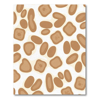 Brown Shapes Abstract Organic Composition Rug