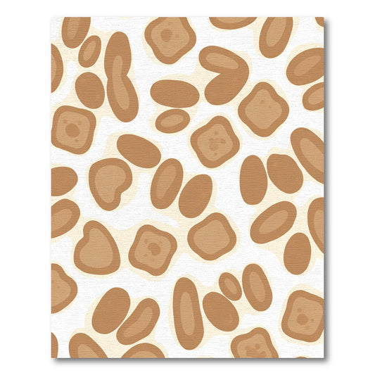 Brown Shapes Abstract Organic Composition Rug