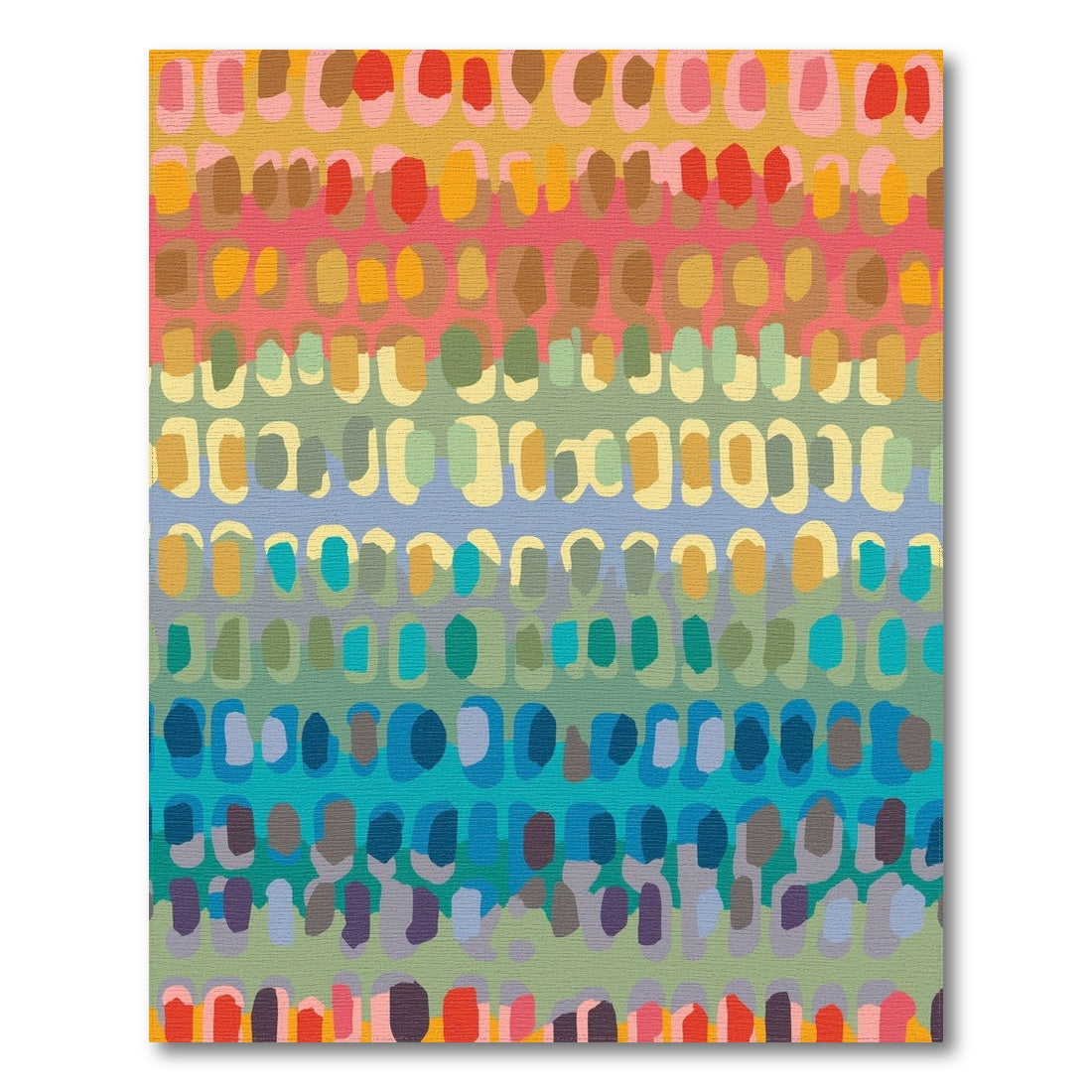 Multi-Color Abstract Oval Area Rug