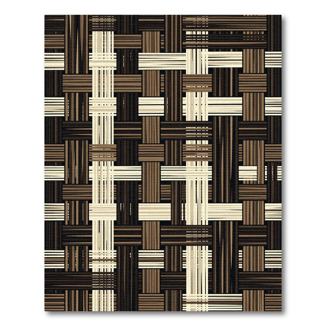 Warm Earthy Interwoven Texture Rug