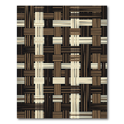 Warm Earthy Interwoven Texture Rug