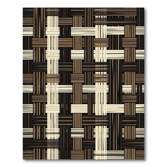 Warm Earthy Interwoven Texture Rug