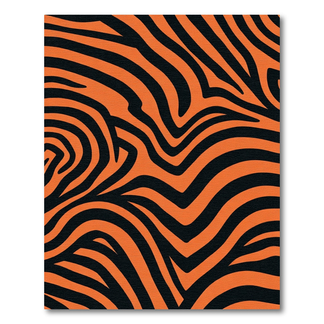 Bold Orange Black Zebra Stripe Rug