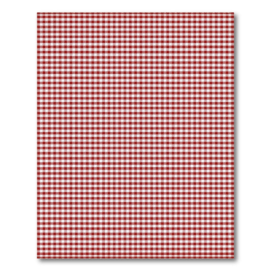 Rustic Farmhouse Red Gingham Check Area Rug