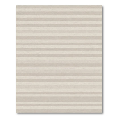 Neutral Beige Horizontal Stripe Rug