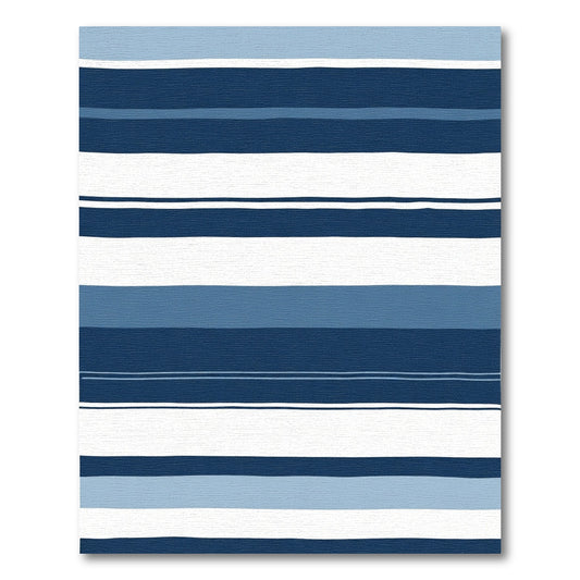 Deep Blue Tone Stripe Harmony Rug