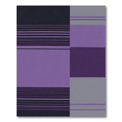Amethyst Purple Horizontal Stripes Rug