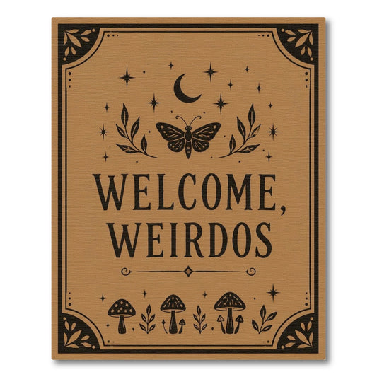 Welcome Weirdos Mushroom Butterfly Rug