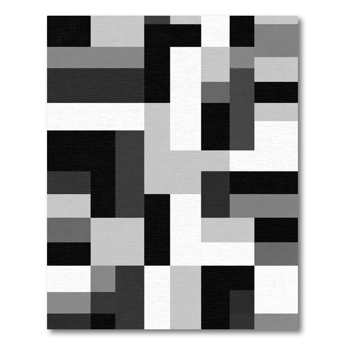 Monochromatic Geometric Blocks Arrangement Rug