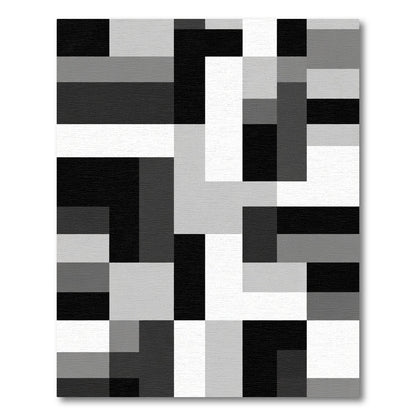 Monochromatic Geometric Blocks Arrangement Rug