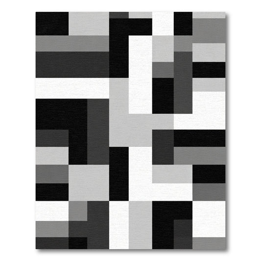 Monochromatic Geometric Blocks Arrangement Rug
