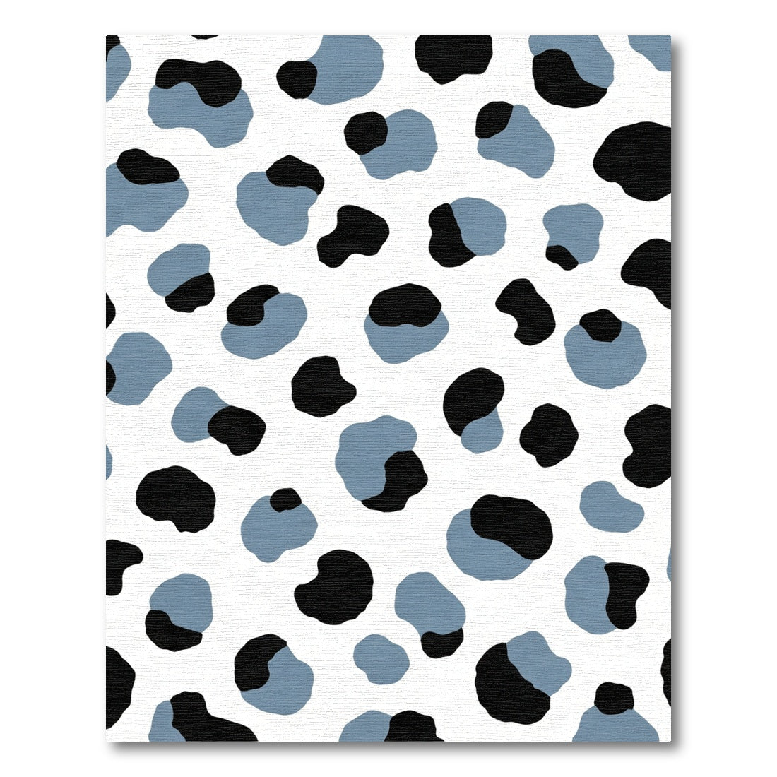 Blue Black Spotted Abstract Composition Rug