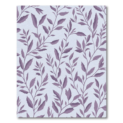 Purple Leaf Branch Arrangement Rug