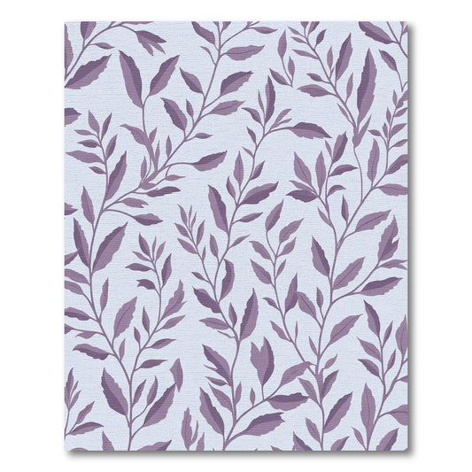 Purple Leaf Branch Arrangement Rug