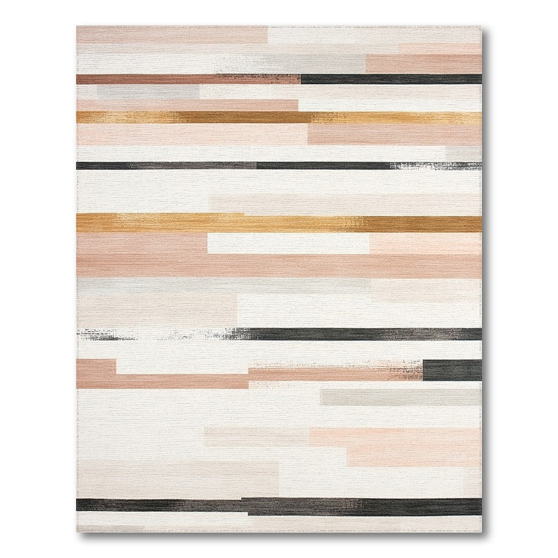 Abstract Beige Stripe Area Rug