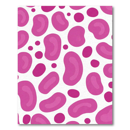 Vibrant Pink Organic ShapesRug Rug