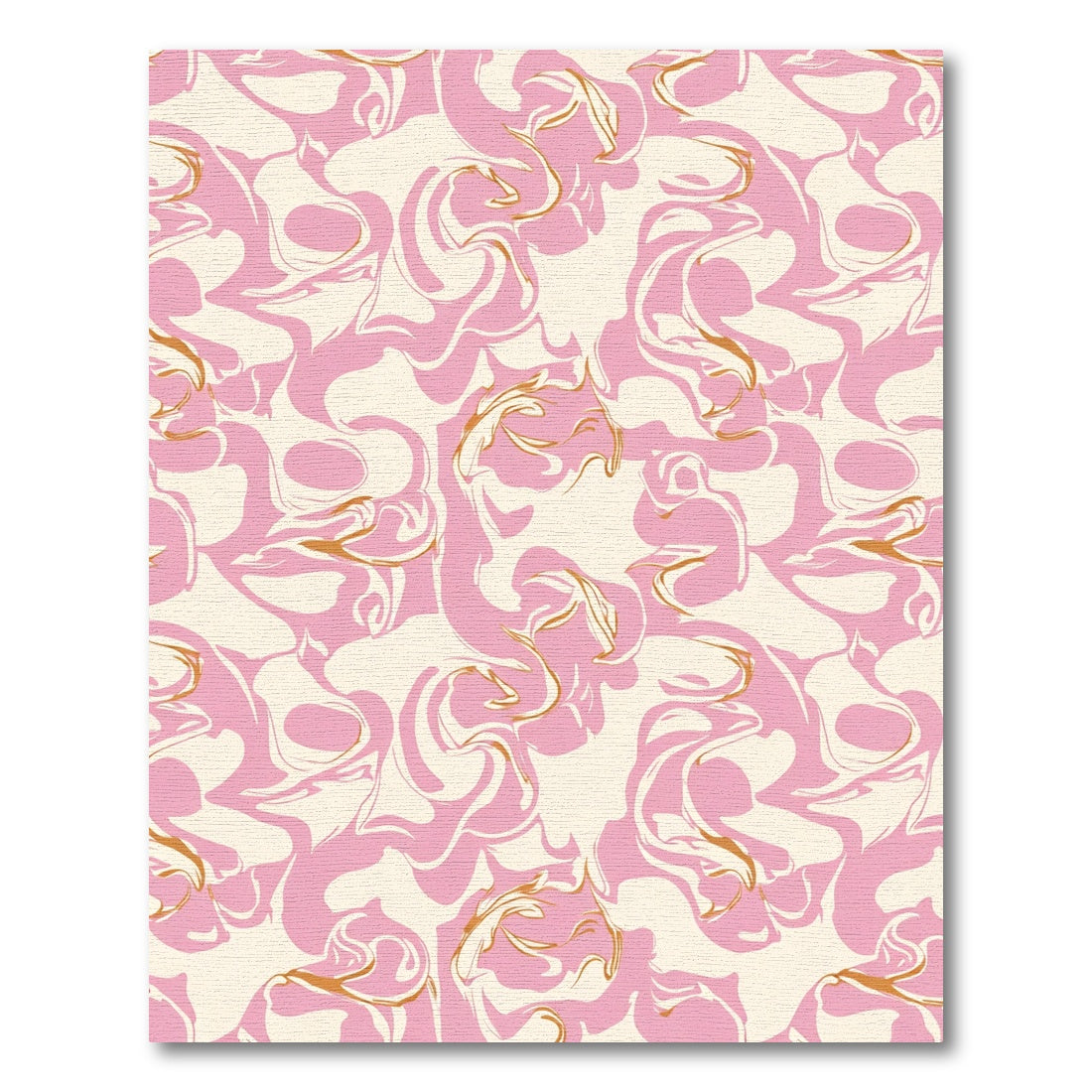 Pink Cream Swirl Abstract Flow Rug