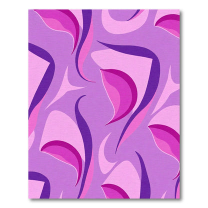 Purple Pink Swirl Abstract Composition Rug