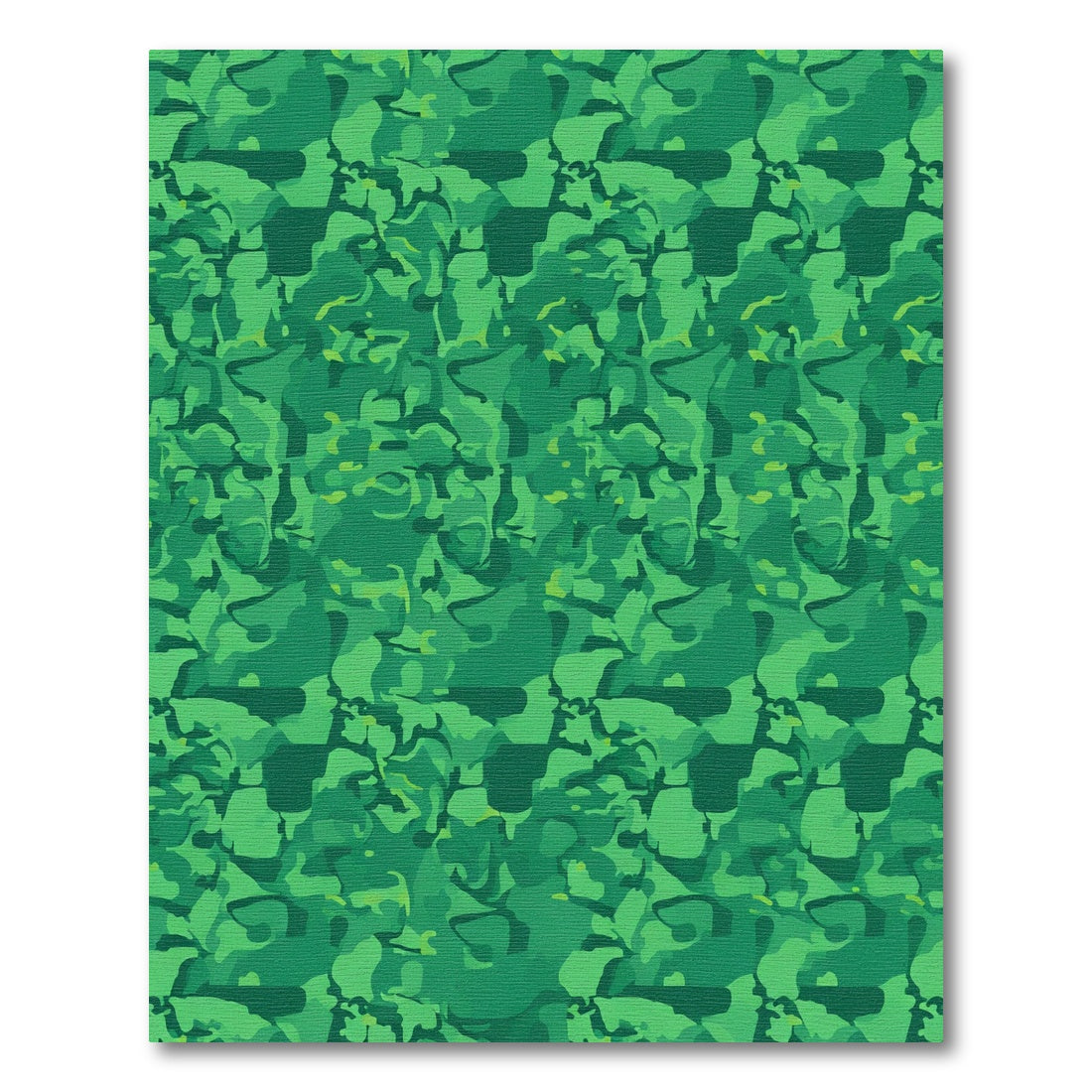 Green Forest Camouflage Abstract Rug