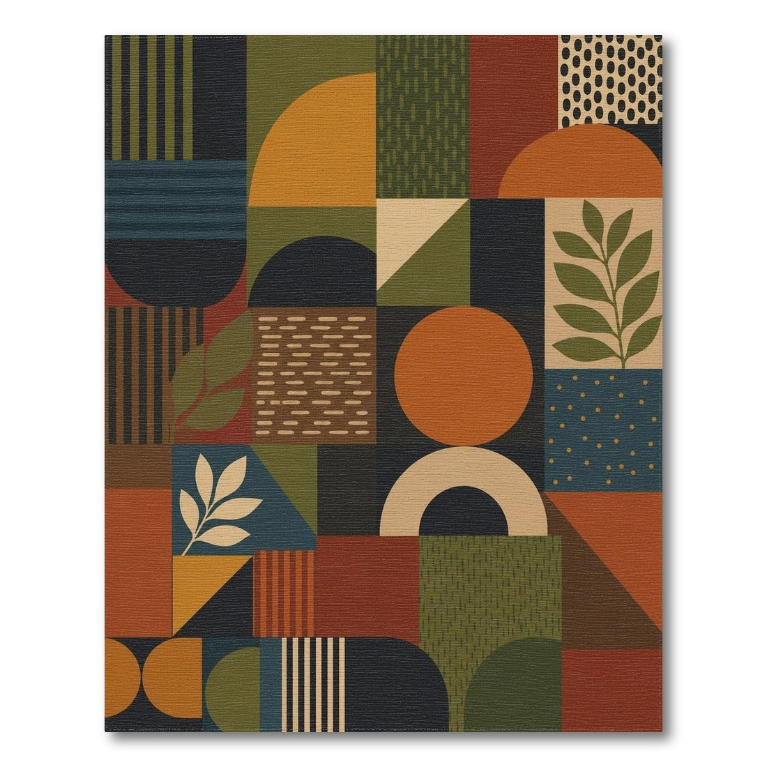 Vibrant Multi-Color Geometric Area Rug