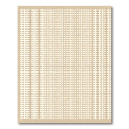 Neutral Tone Striped Grid Rug