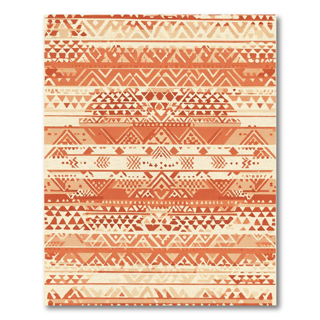 Earthy Tribal Geometric Stipe Rug