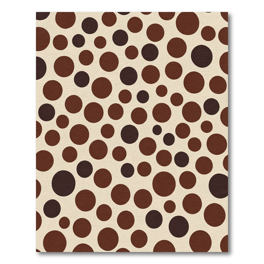 Earthy Brown Polka Dot Circle Rug
