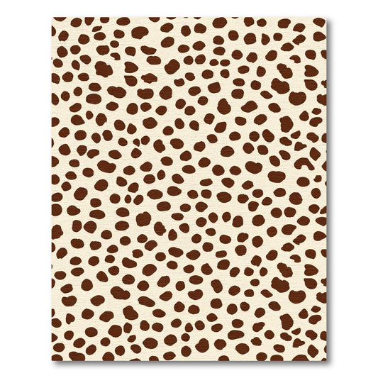 Brown Spots Cream Background Scatter Rug