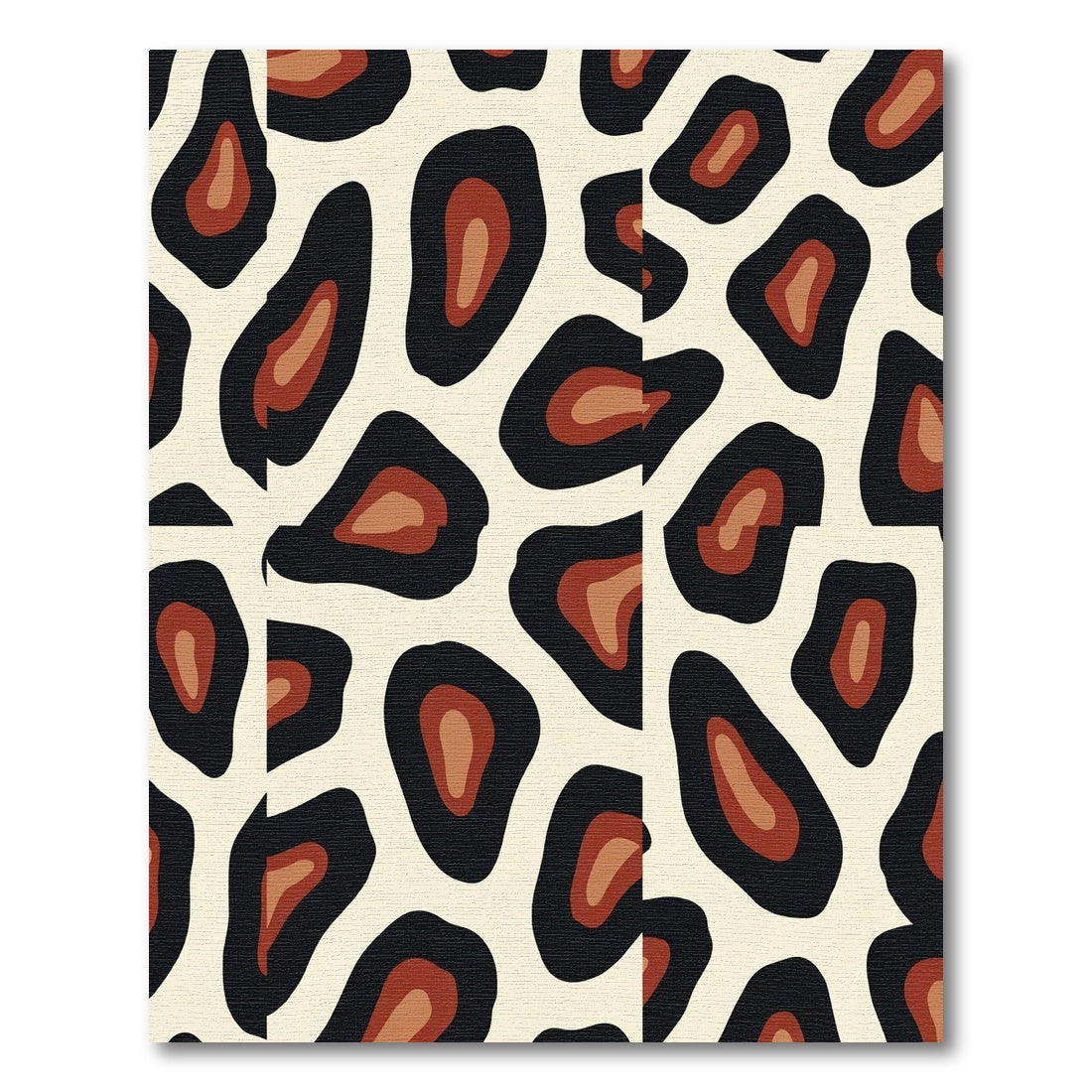 Brown Black Spots Abstract Shapes Rug